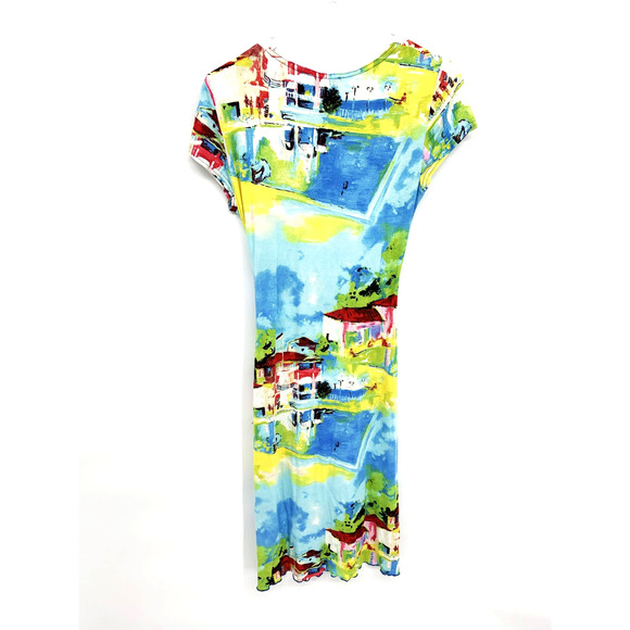 Vintage Joseph Ribkoff Womens Surplice Wrap Midi Dress Size 6 - Picture 4 of 7